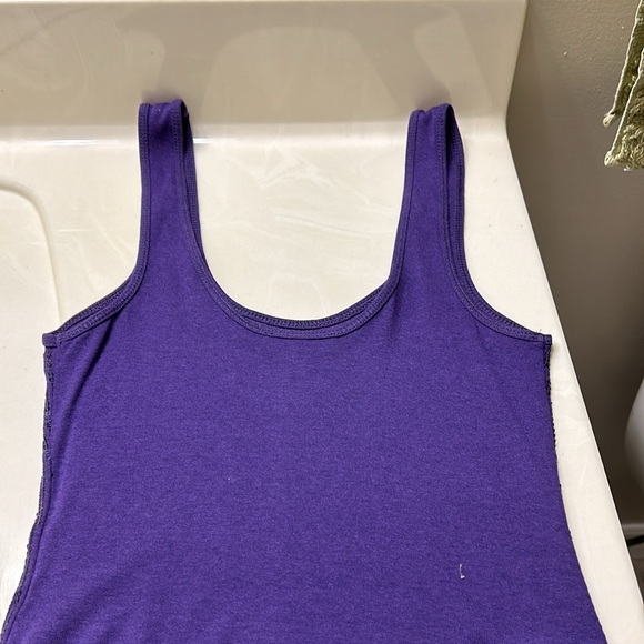 LA Express Purple sequin tank top. XS - Picture 5 of 6